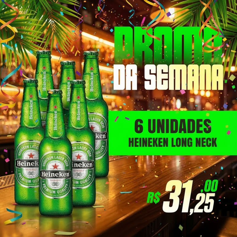 Combo Heineken Long Neck (6 unidades 330ml)